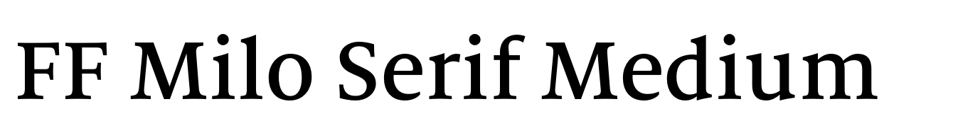 FF Milo Serif Medium